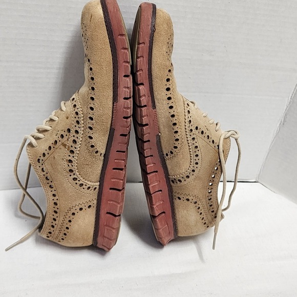 Cole Haan Zerogrand Mushroom Suede Wingtip Shoes Oxford Soft QUALITY mens 9.5 - Picture 8 of 16
